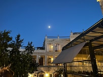 Moonlight at dinner.