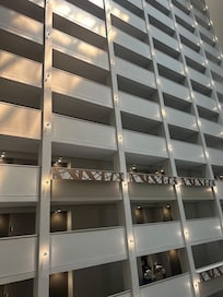 Looking up towards the 15th floor.