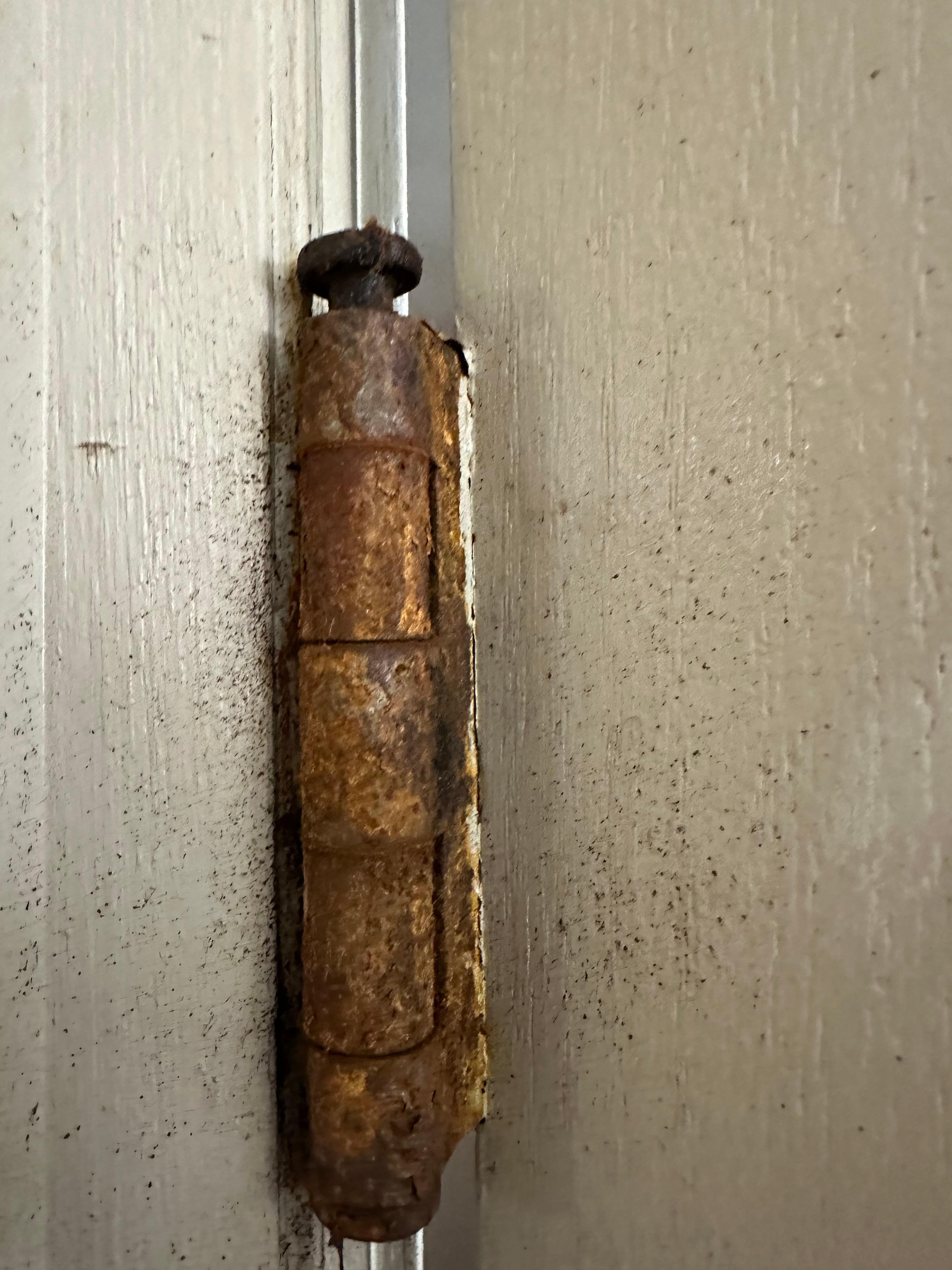 Rusty door hinges because bathroom fan isn’t working
