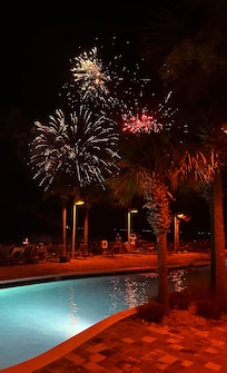 Perfect view of fireworks on the pier!