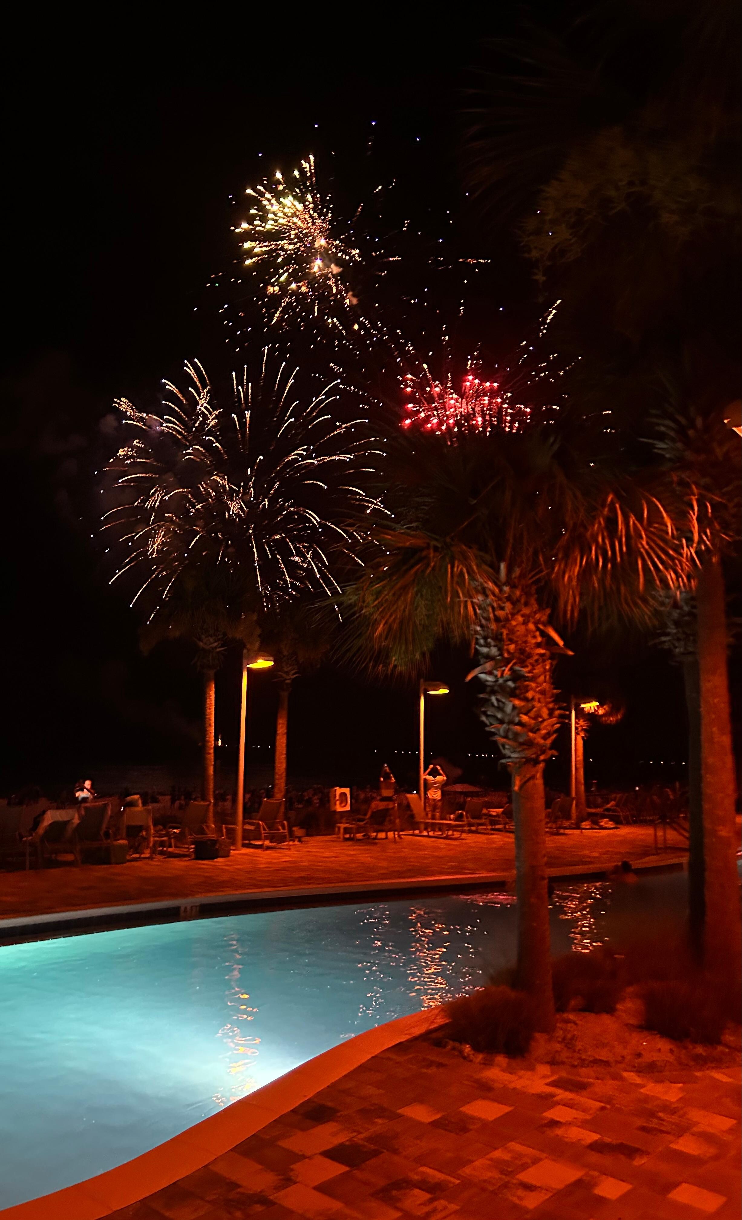 Perfect view of fireworks on the pier!