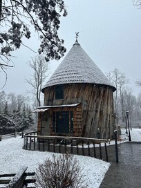 A little snow sprinkled on our little hobbit house