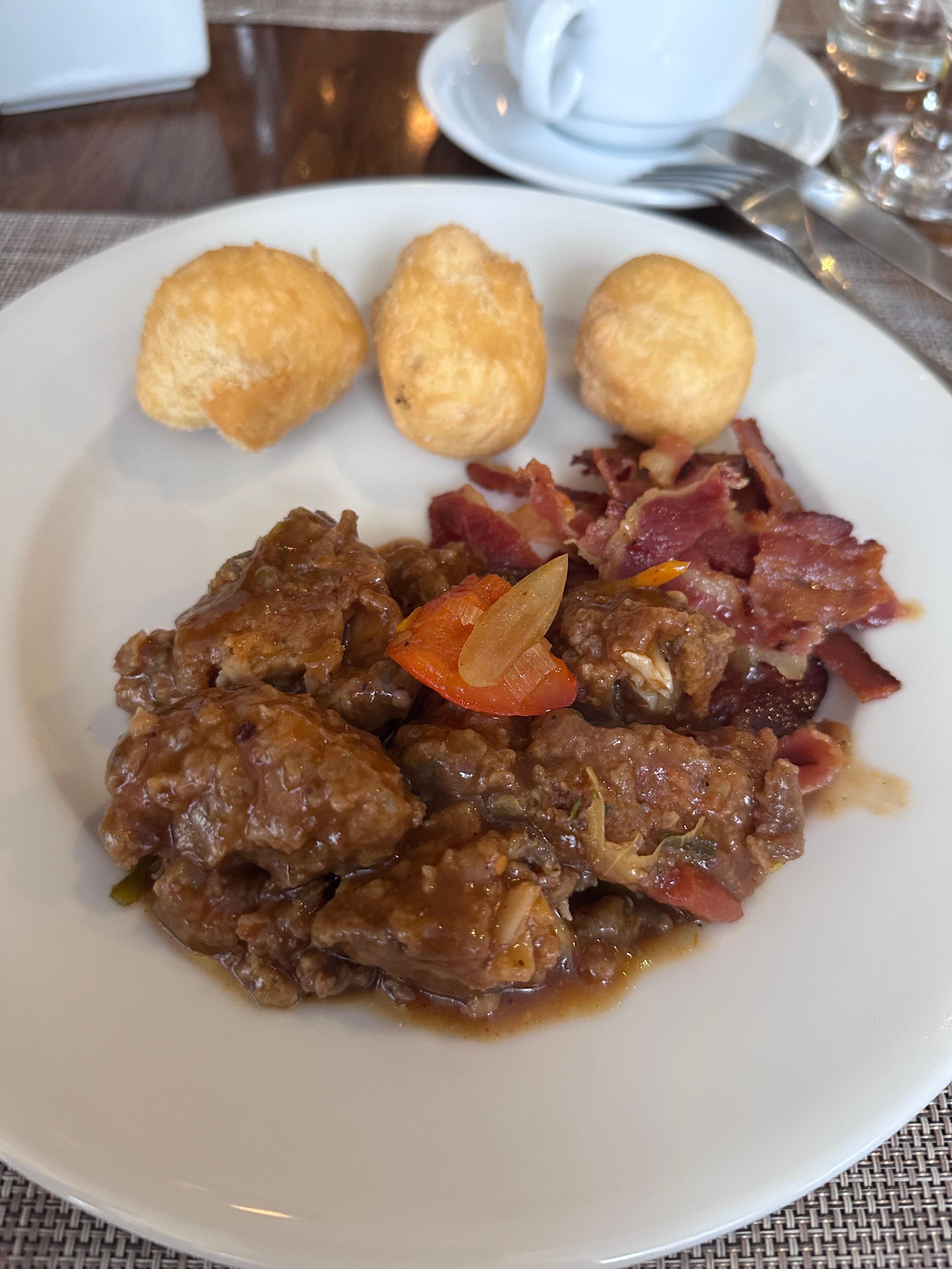 Breakfast 
Brown Stew Fish