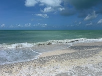 Beach right in front of complex
