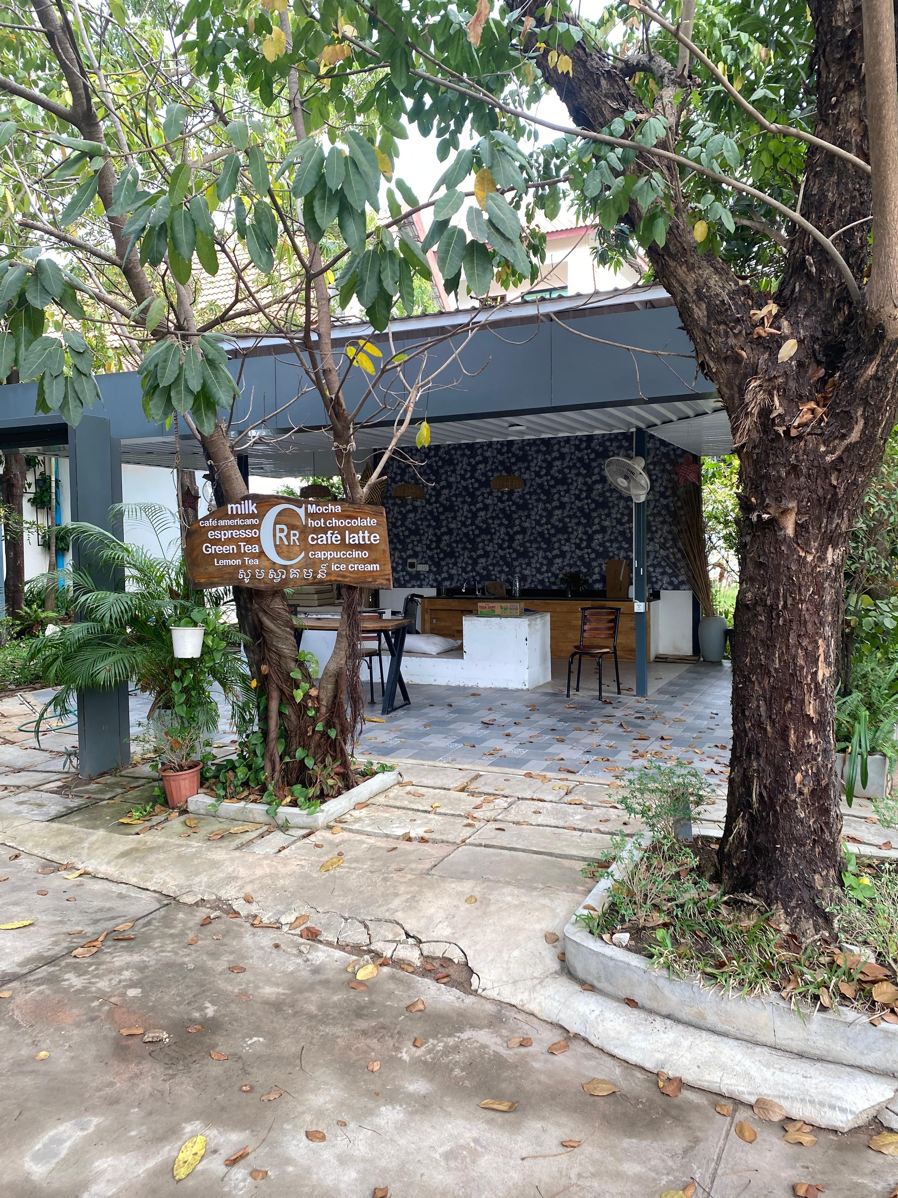 closed run down coffee shop 