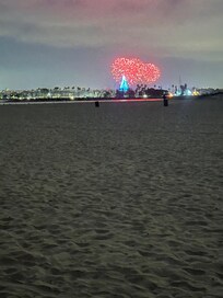 Sea World’s fireworks from Dog Beach.