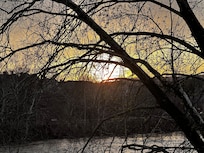 Sunrise from the outdoor breakfast balcony!