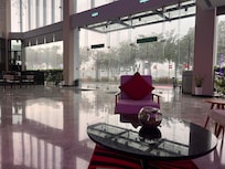 Lobby waiting area for grab