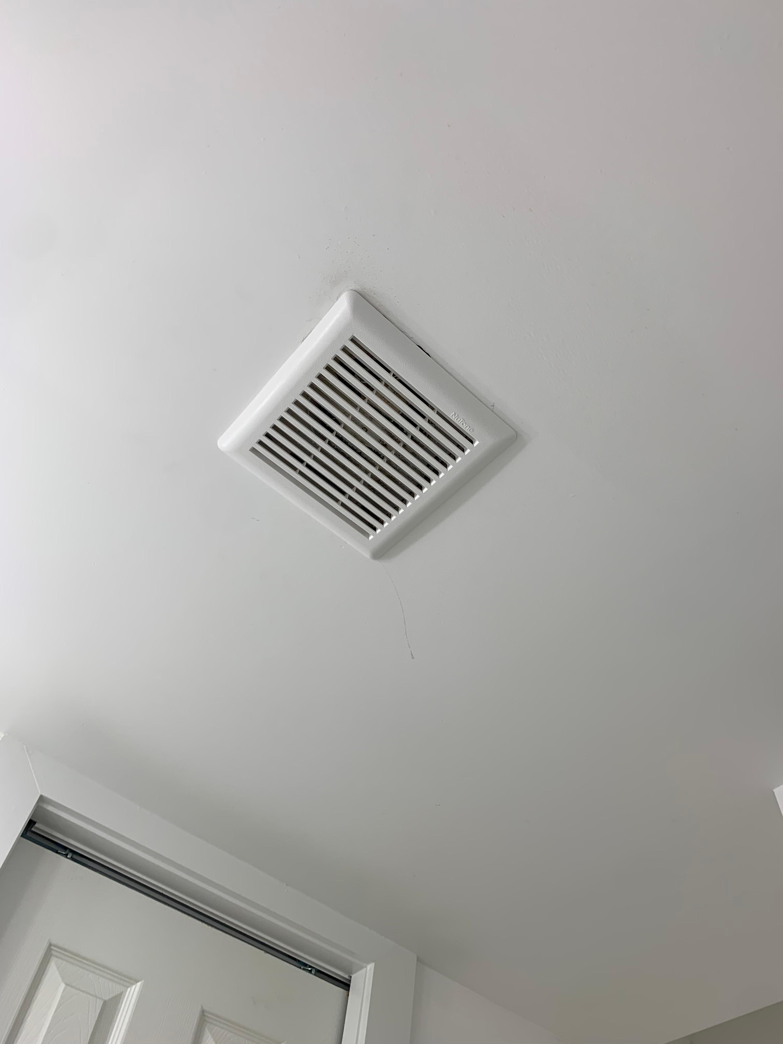 First floor bathroom ceiling exhaust fan not working.