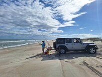 Driving on Fort Fisher beach was great