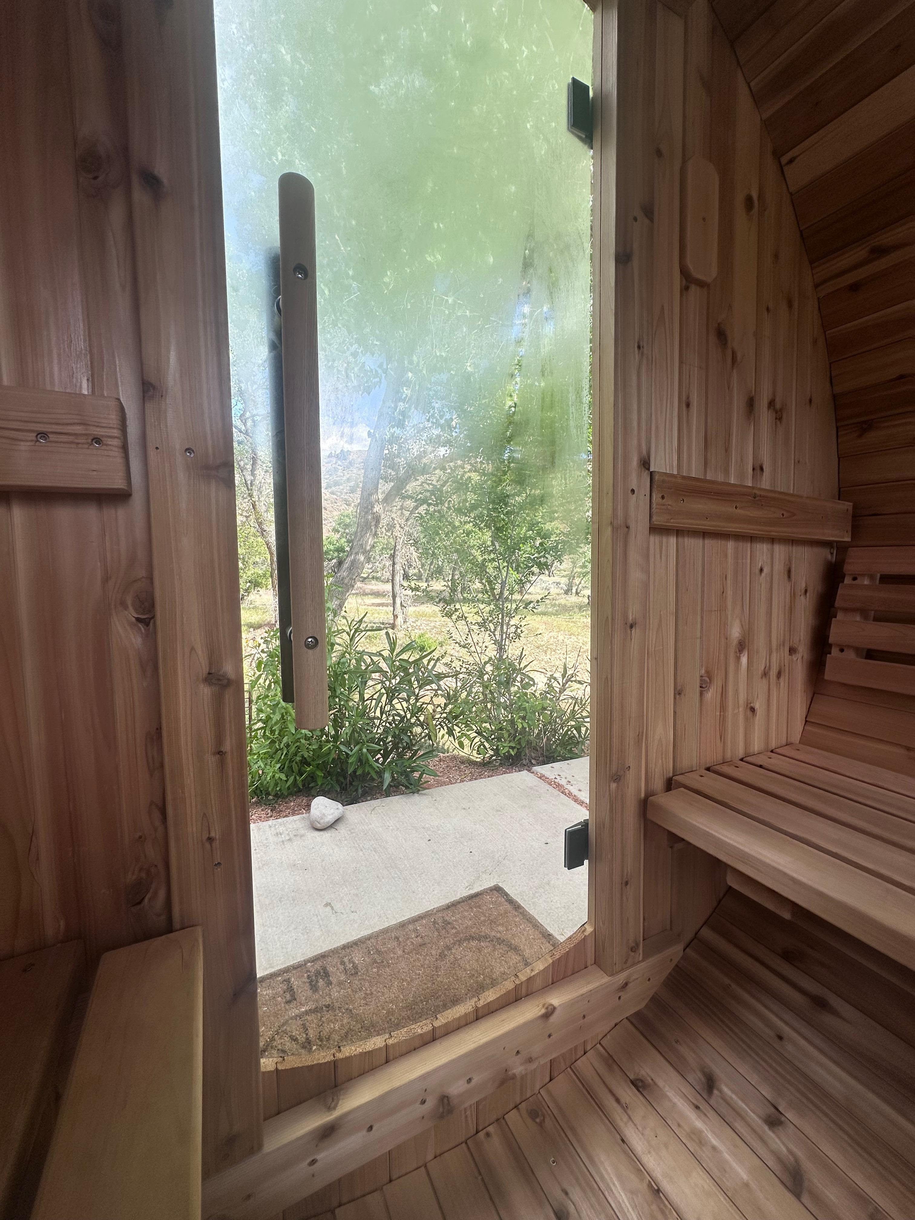Sauna view of the river. A dream!