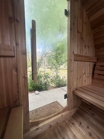 Sauna view of the river. A dream!