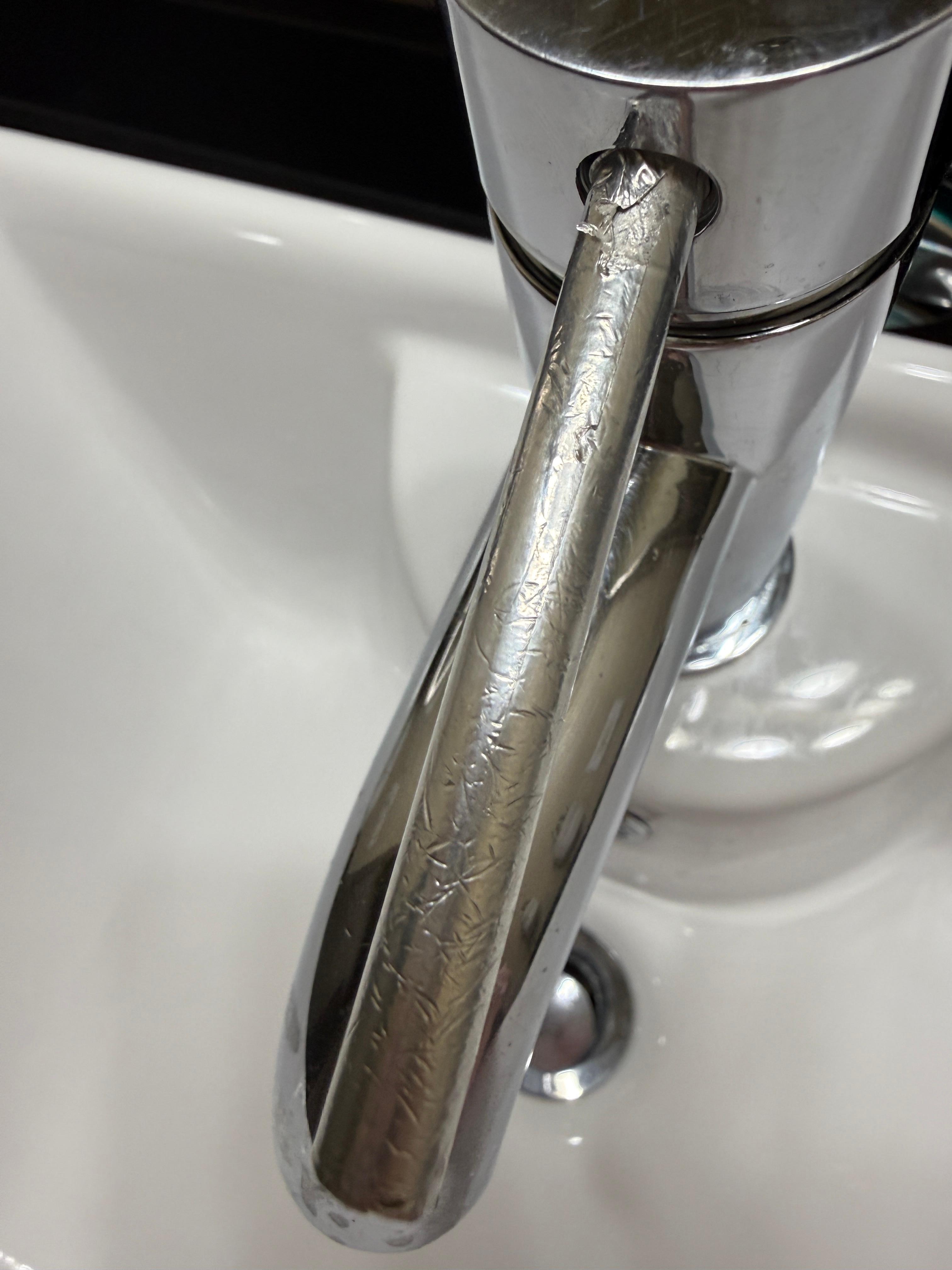 Foil wrapped around metal rod