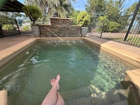 Pool was a wee bit small but refreshing