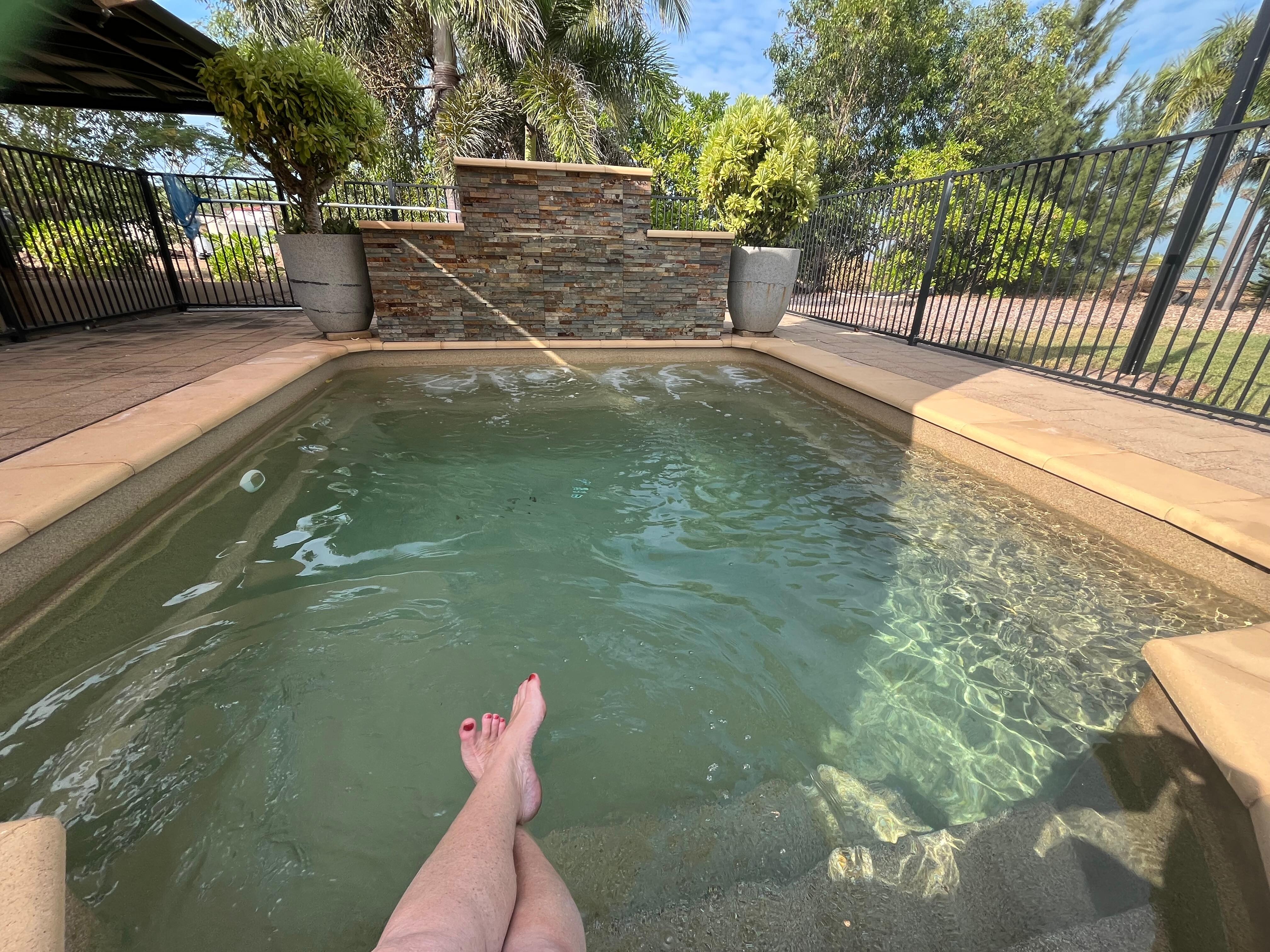 Pool was a wee bit small but refreshing