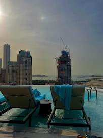 from pool area( very sad they build in front..)