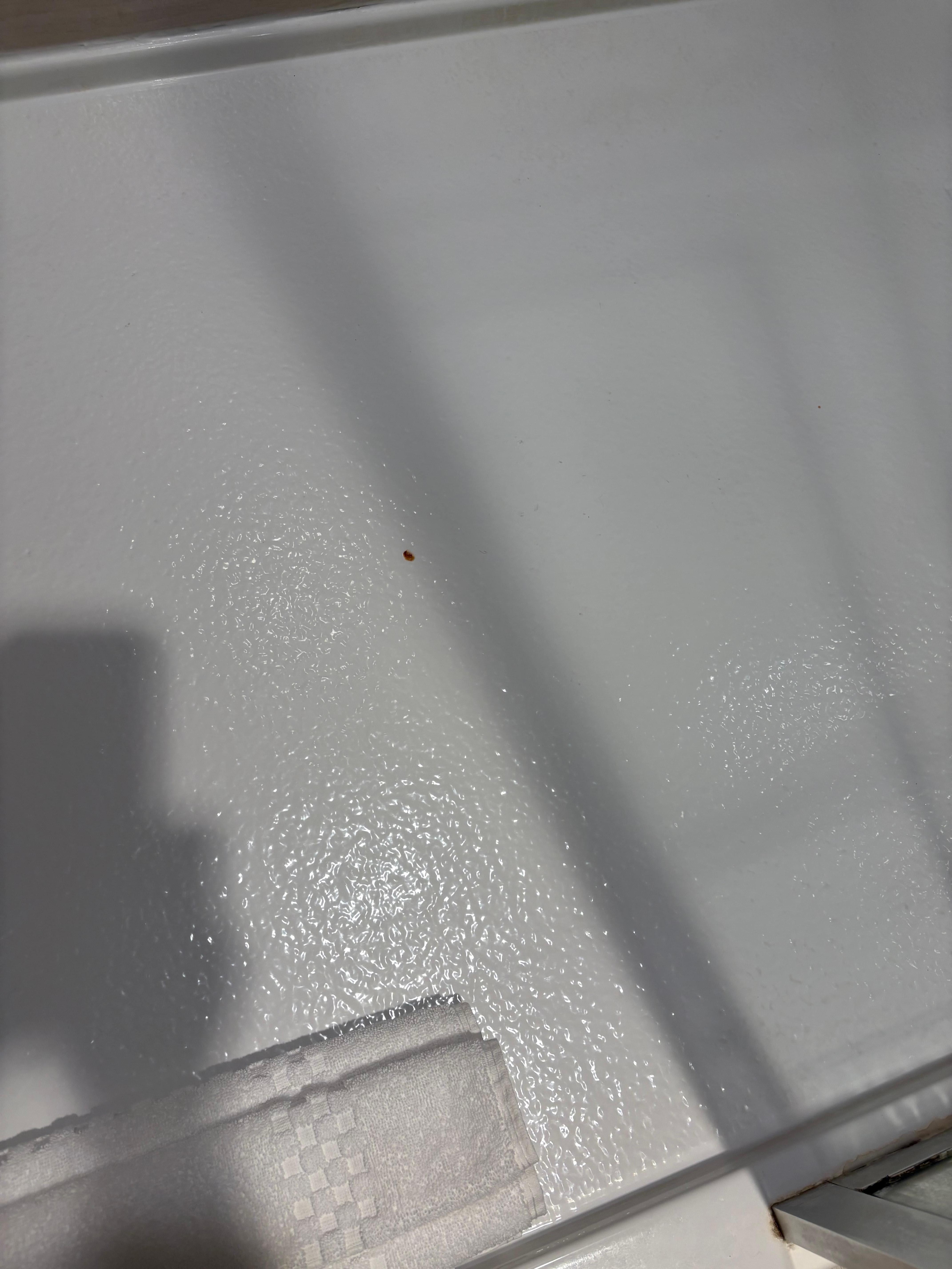 Dust on ceiling over bed