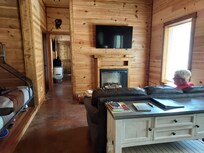 It was nice to relax in front of a fire place at the end of the day