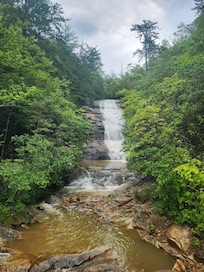 Waterfall in the community this cabin is located.