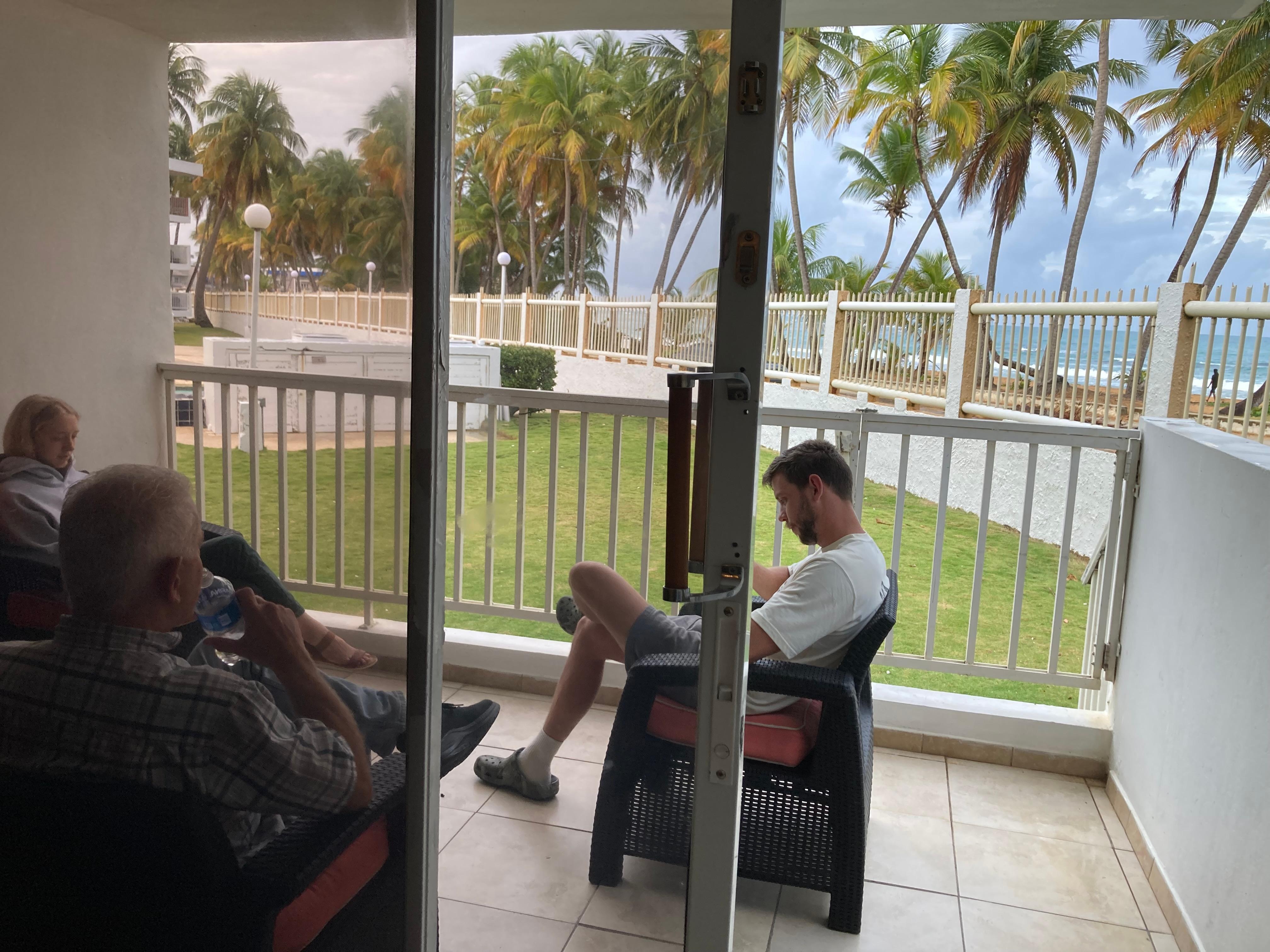 On the patio