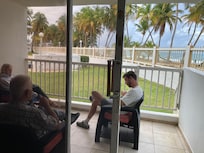 On the patio