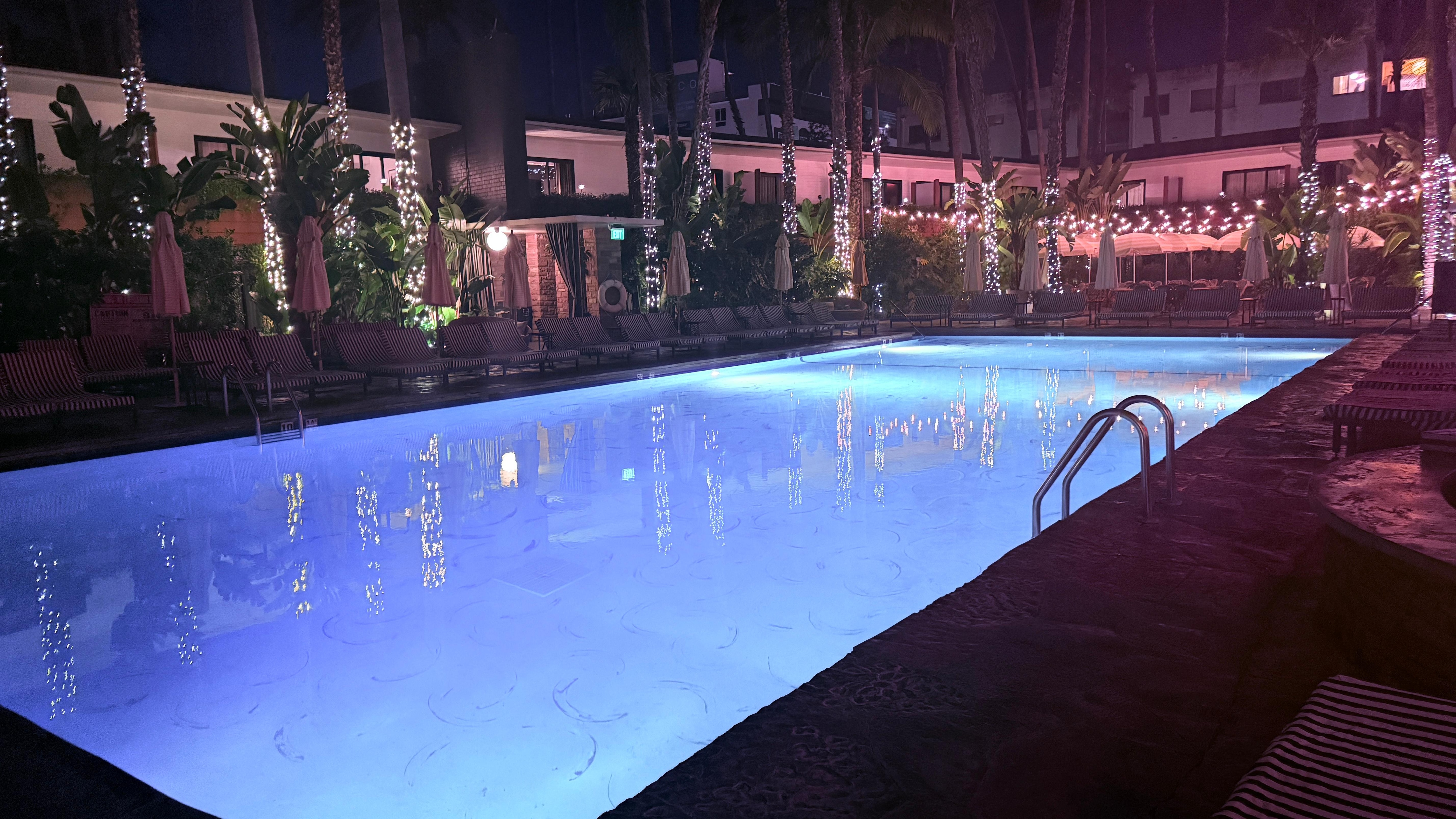 The pool by night