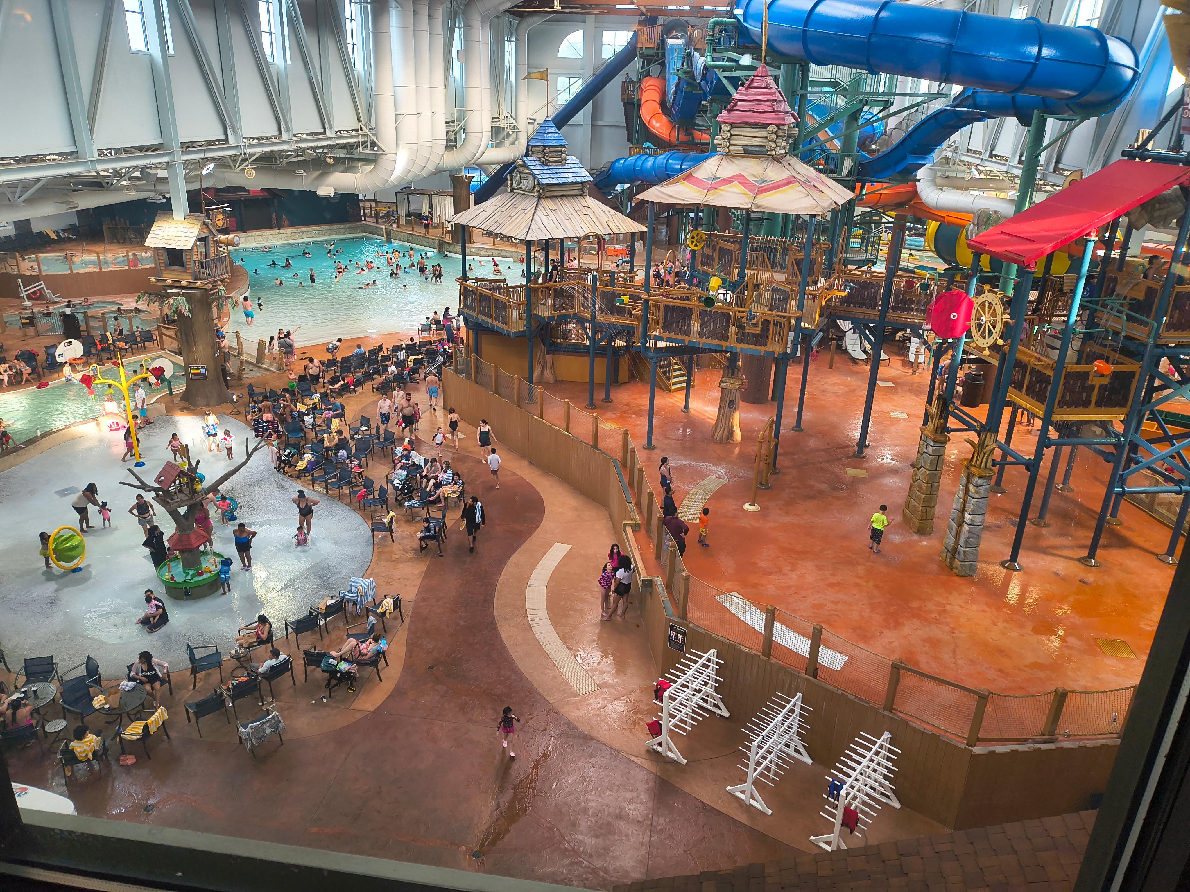The whole indoor water park