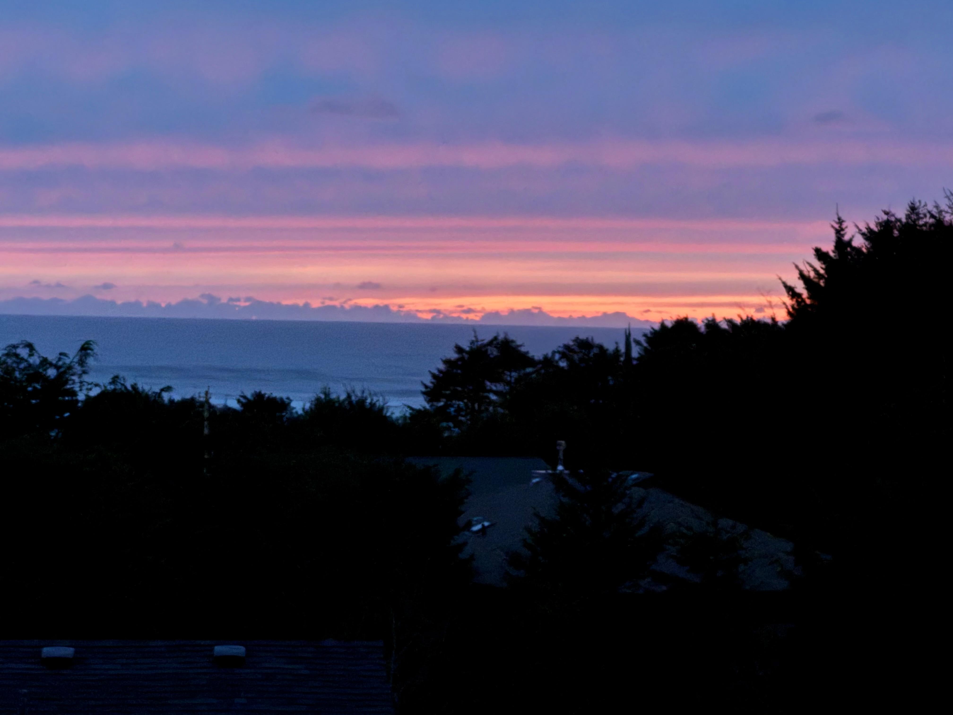 Sunset from the upstairs deck.