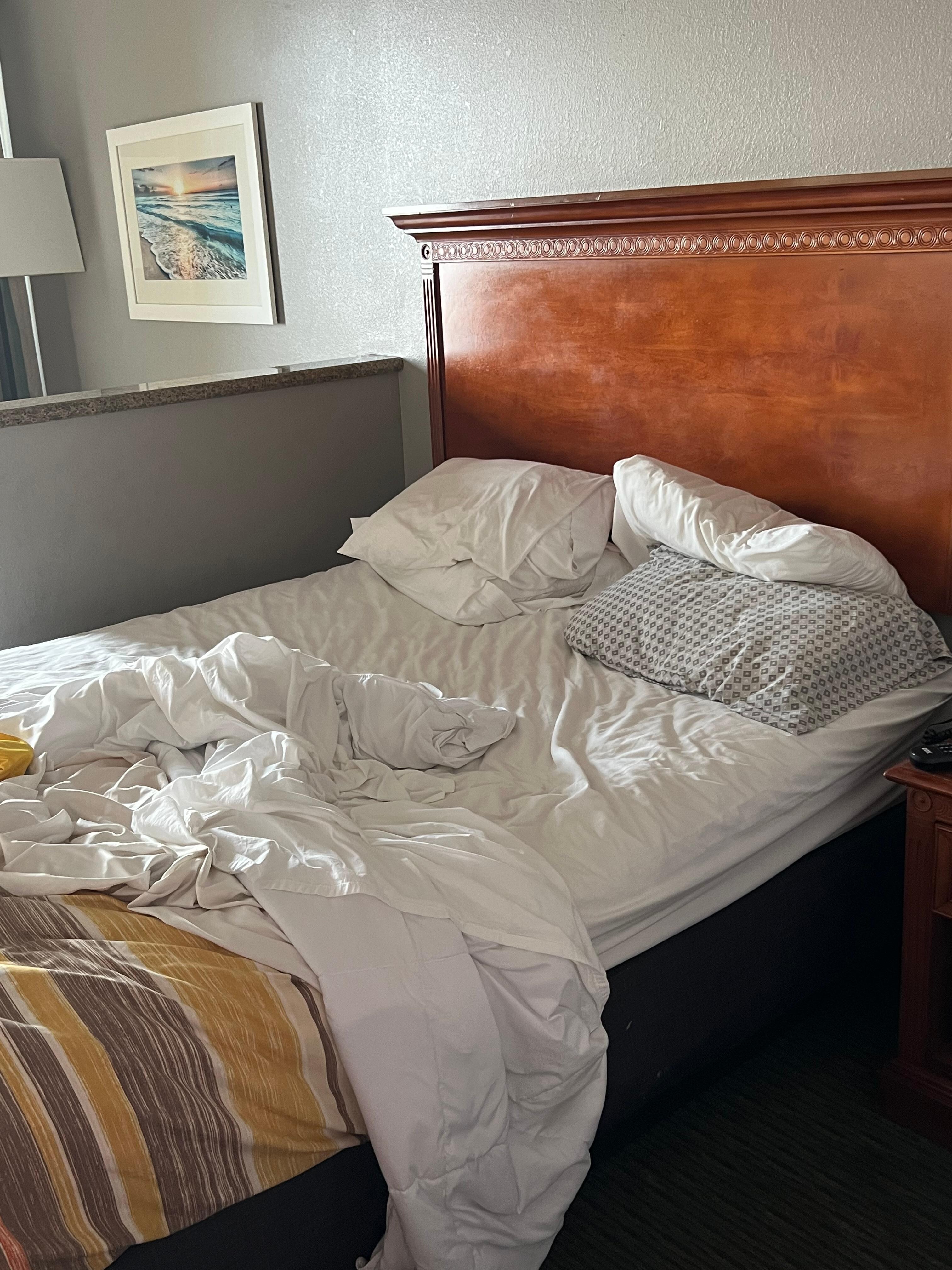 Mattress sunk in