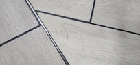 Hair on bathroom floor