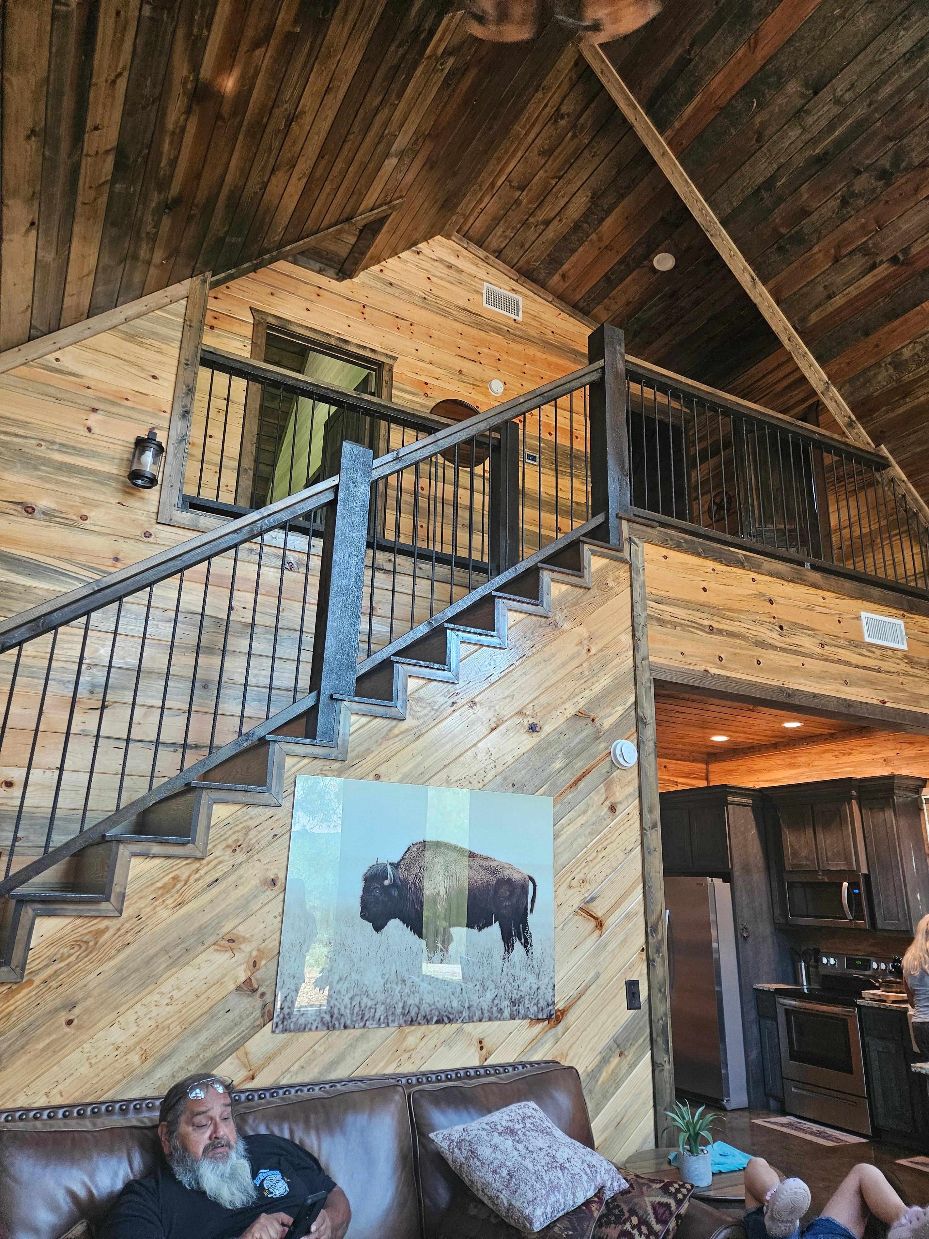 Looking up from livingroom 