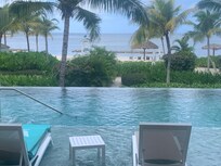 The view from our room, swim out suite overlooking the ocean.