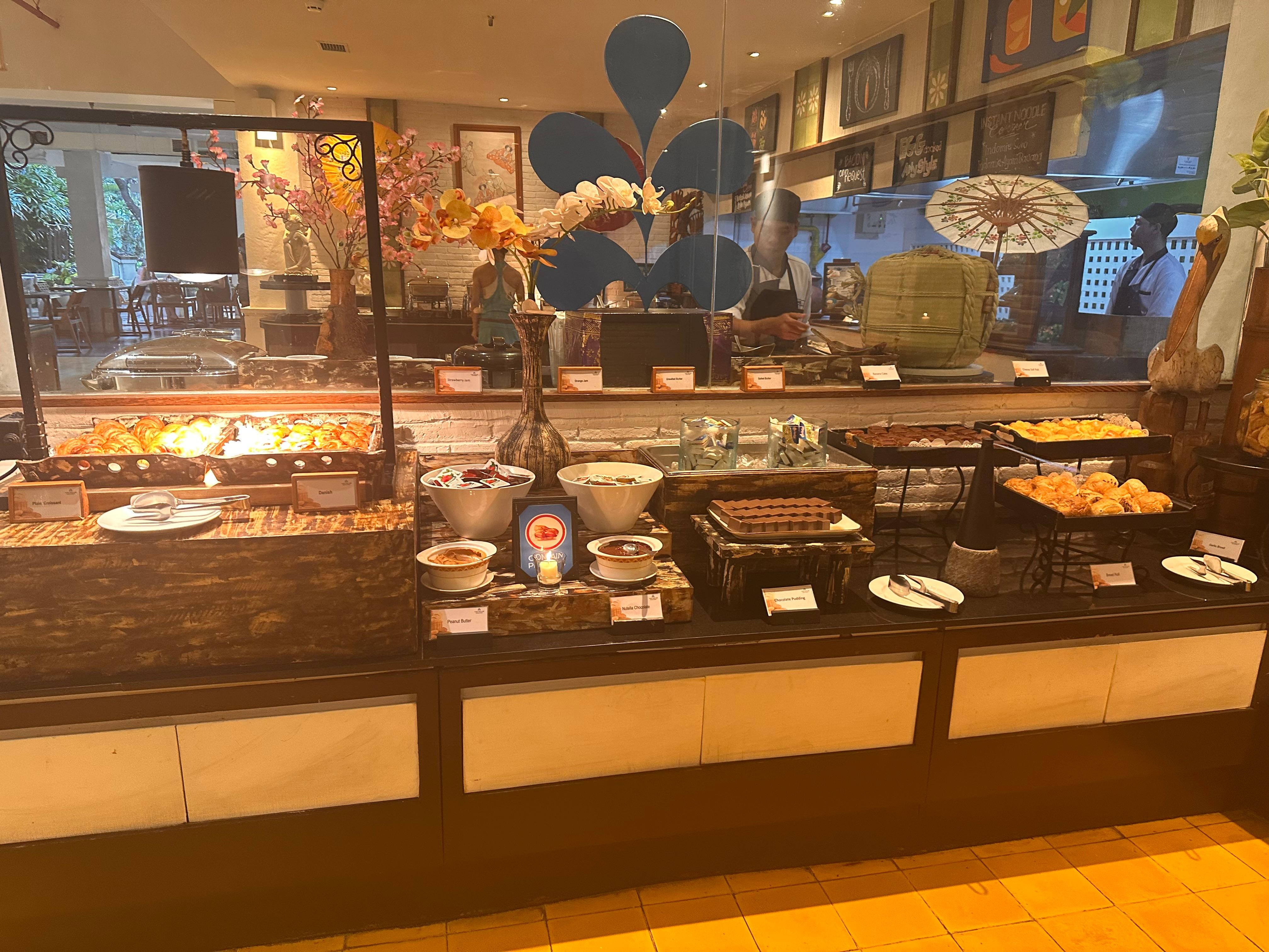 Small portion of buffet 