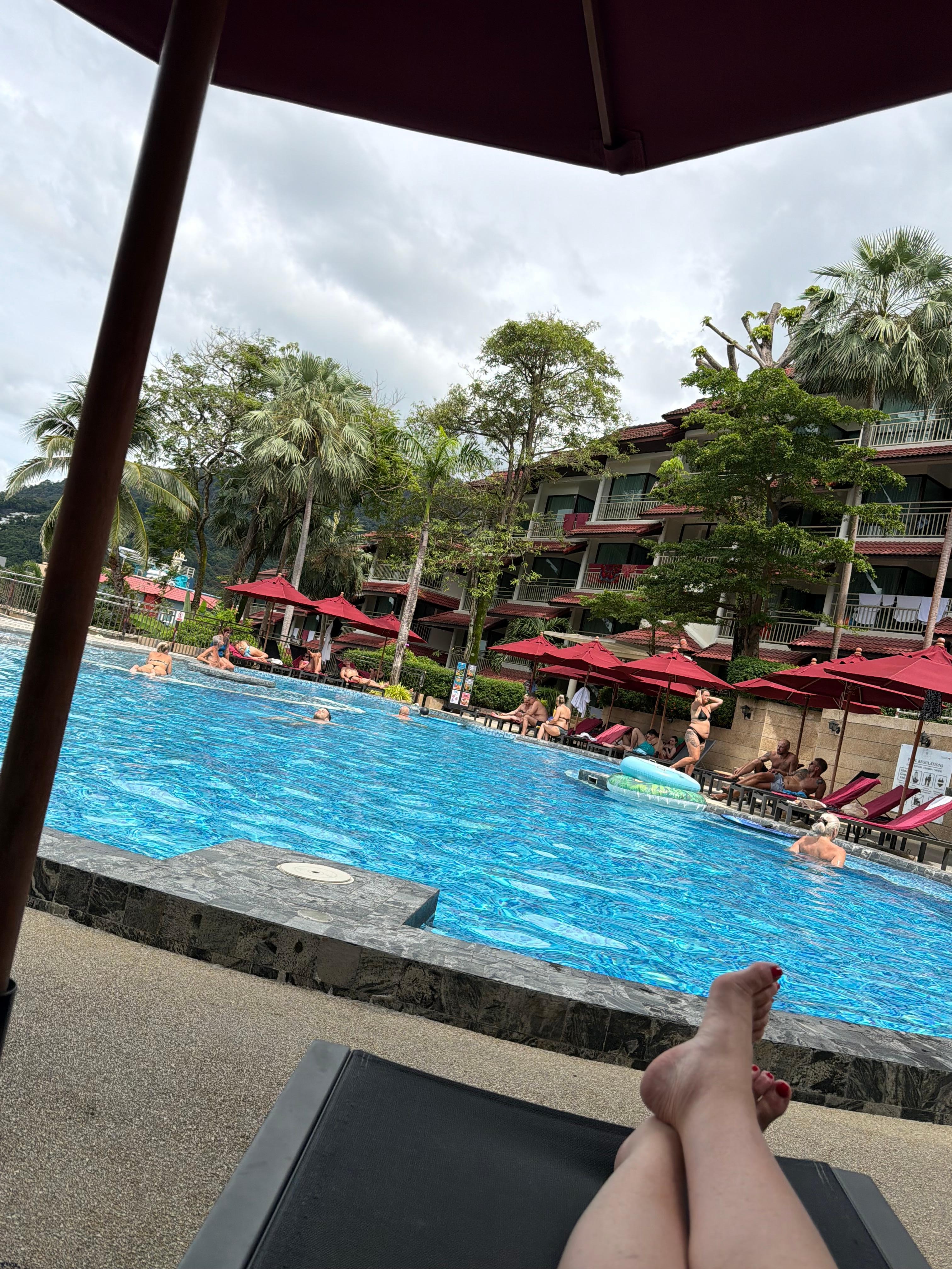 Relaxing by the poop