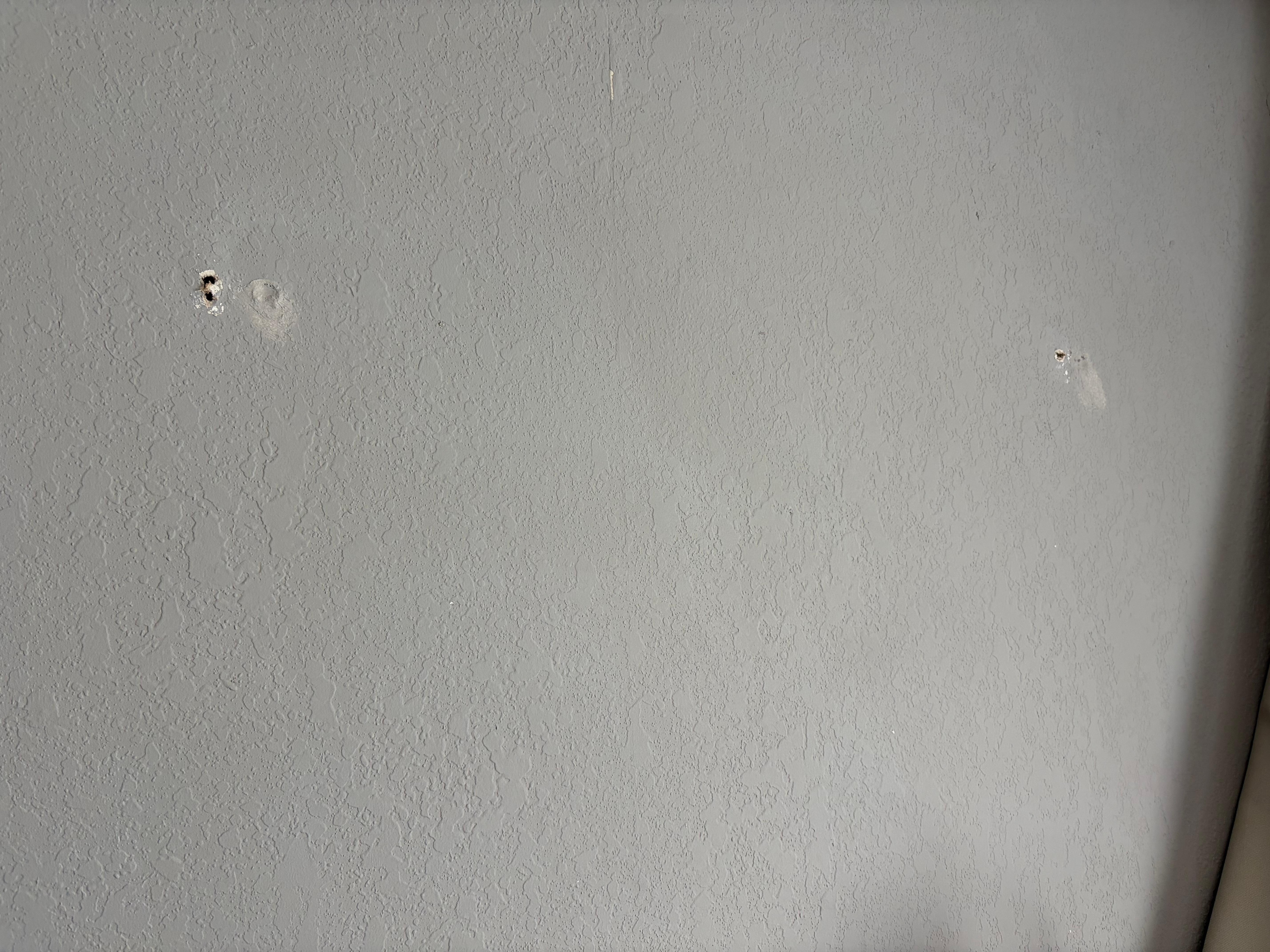 Maybe a mirror used to be here? It would have been nice to have more than the bathroom mirror to get ready with for 4 people