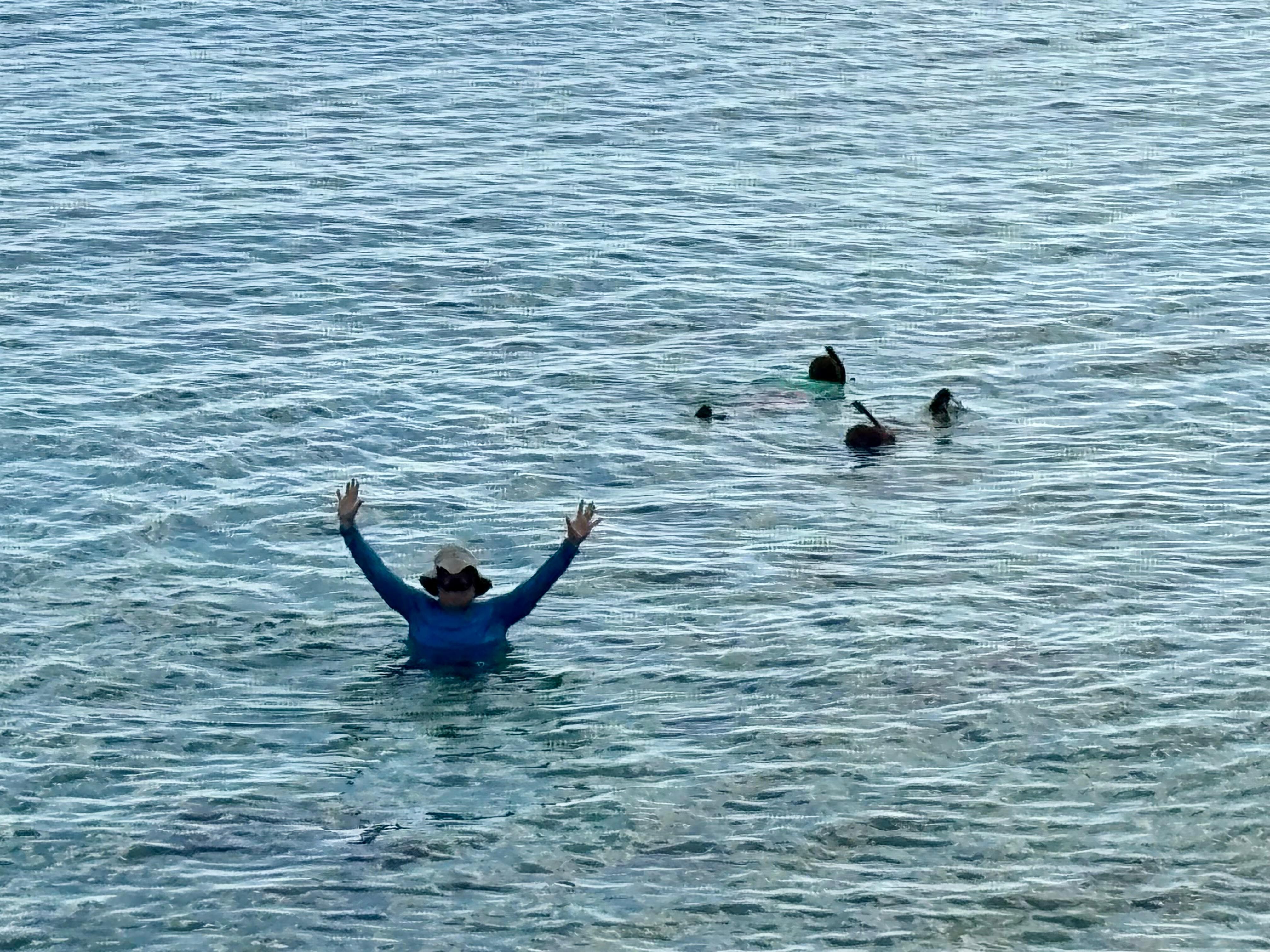 snorkeling at the house