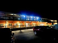 The Lakeview Suites at night