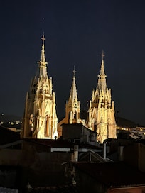 View from the top floor at night