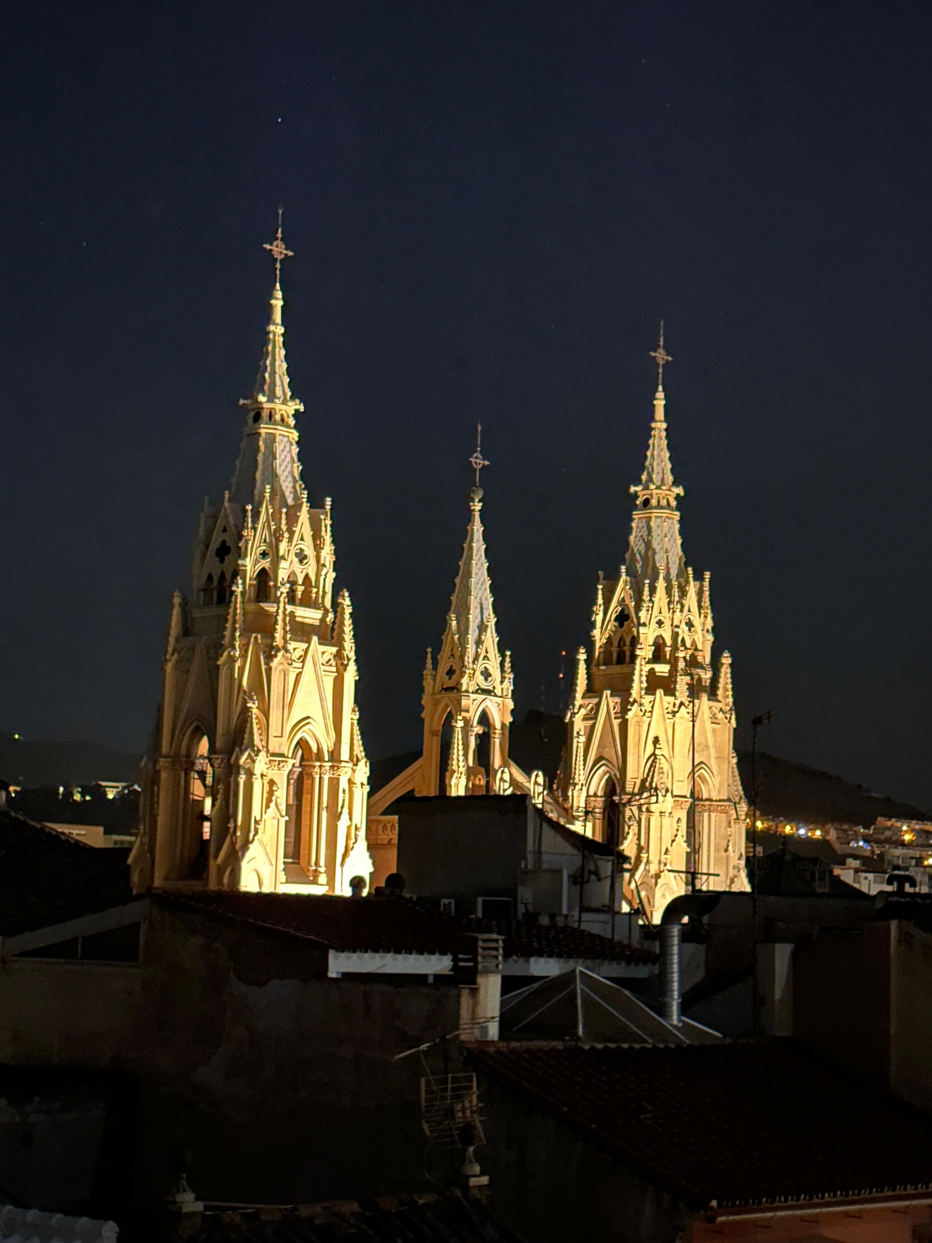 View from the top floor at night