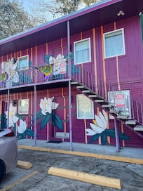 Apartment at top of stairs