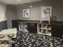 The board game area.