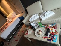 Everything that was included in the bag of goodies the hotel left!