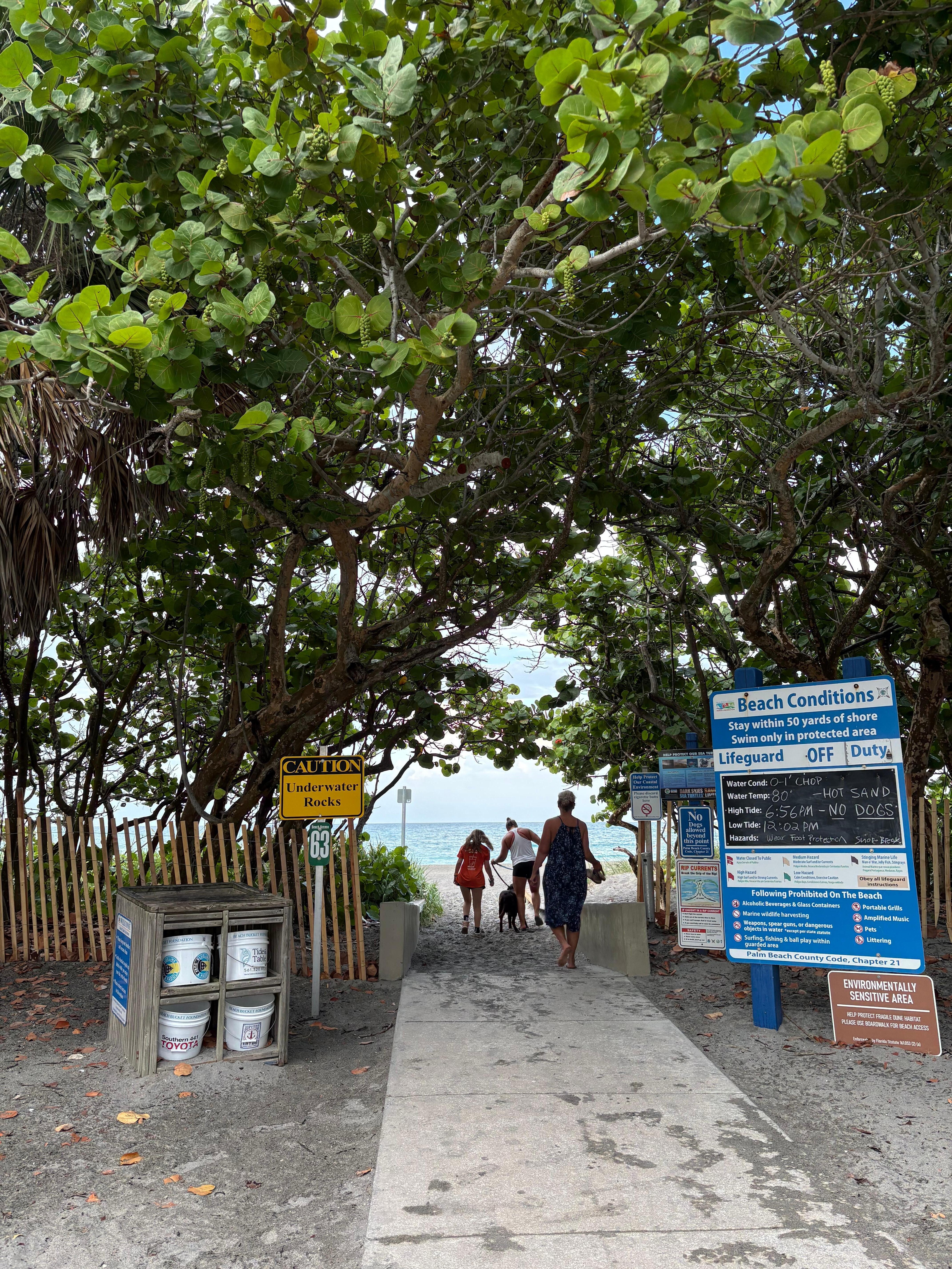 Beach access via the nearby park (accessible via walking path)
