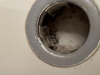 Hair in sink overflow