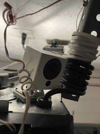 Property has 2 surveillance cameras that were not disclosed (a clear violation of VRBO policy). This one was hidden above the garage door opener and can see in house when door is open. This is how they can tell if you smoke or have extra guests.