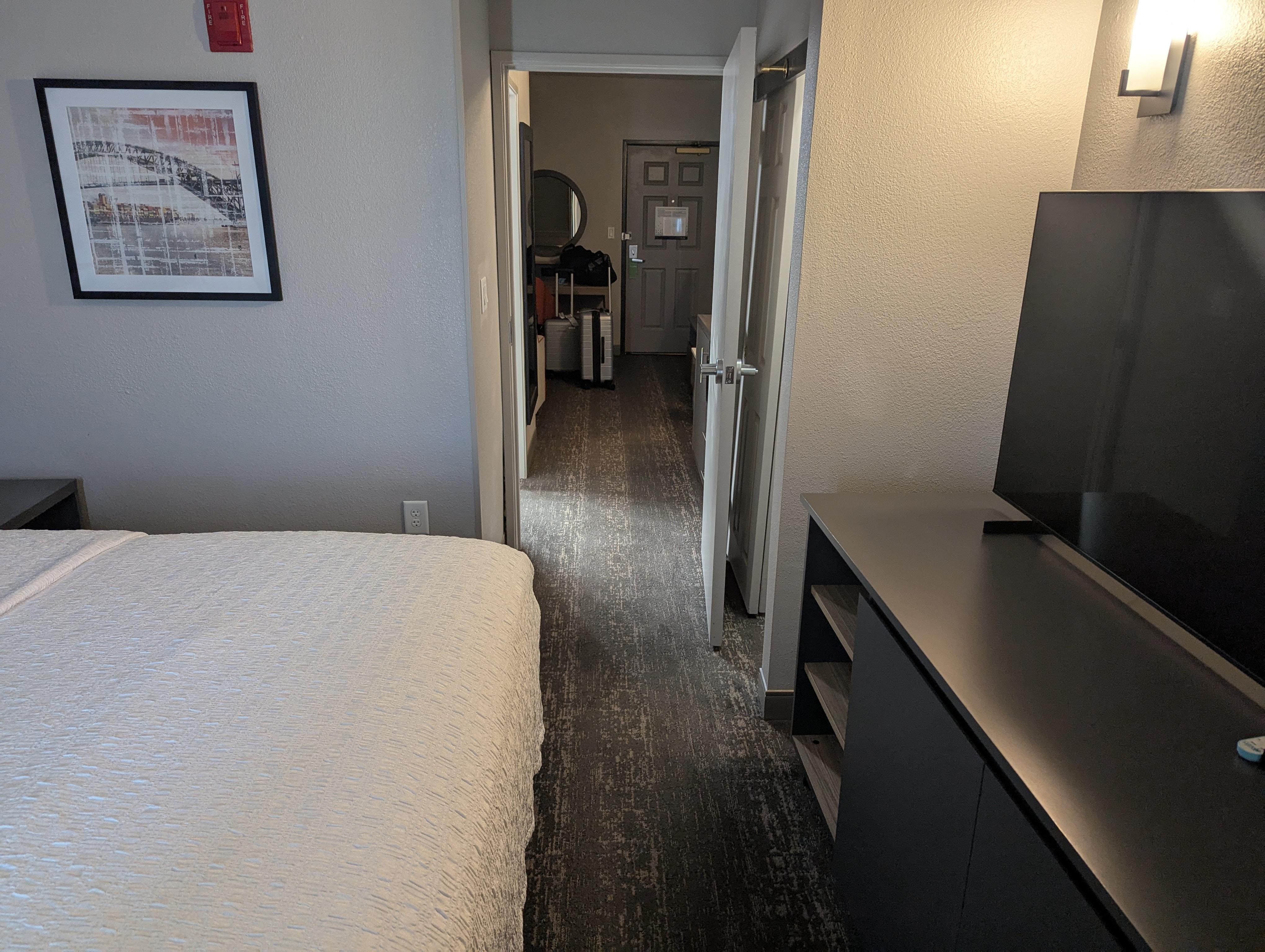 Bedroom with tv