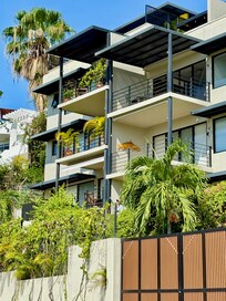 The condo from the street.