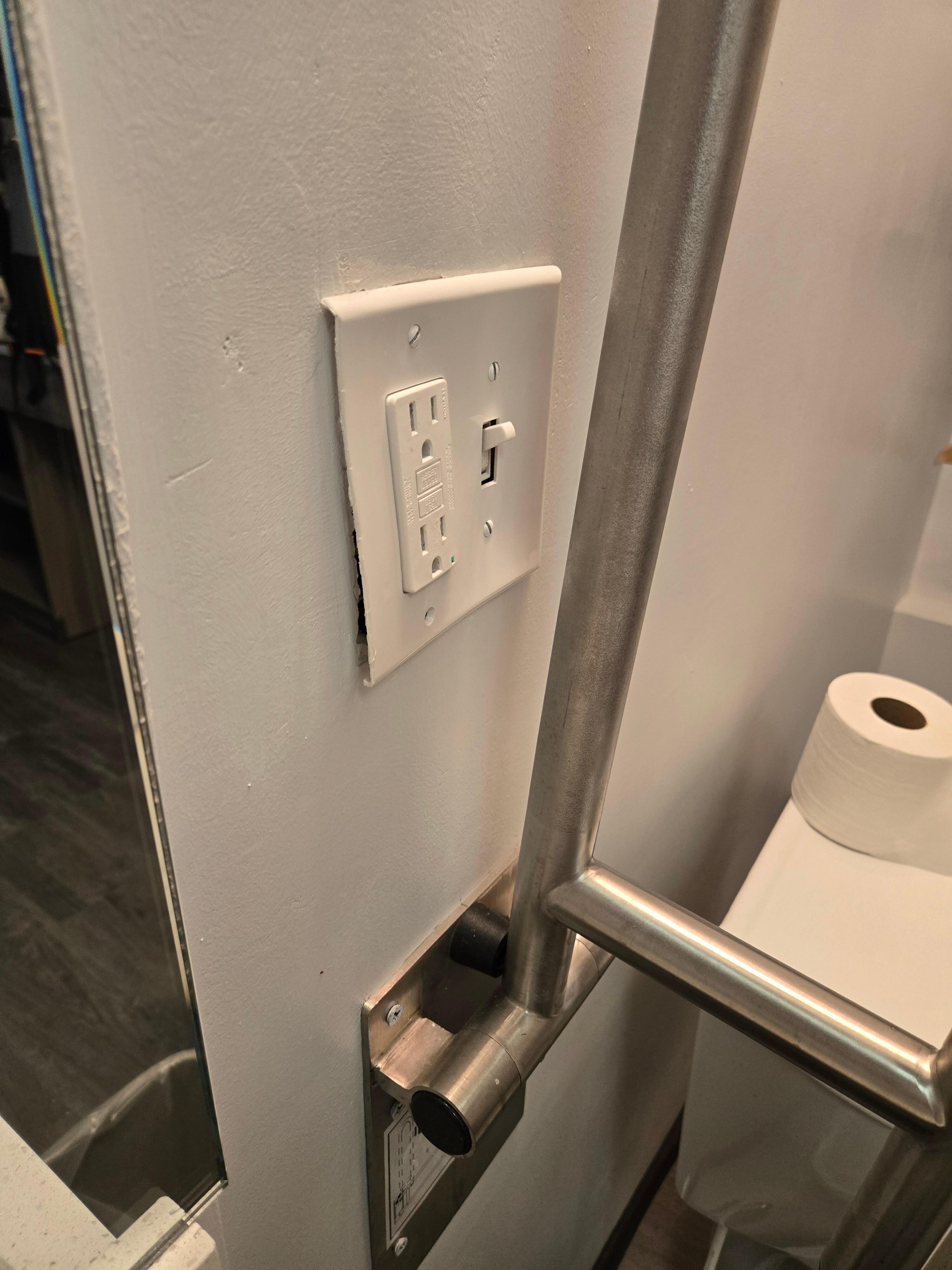 Not standard switch plate-safety hazard