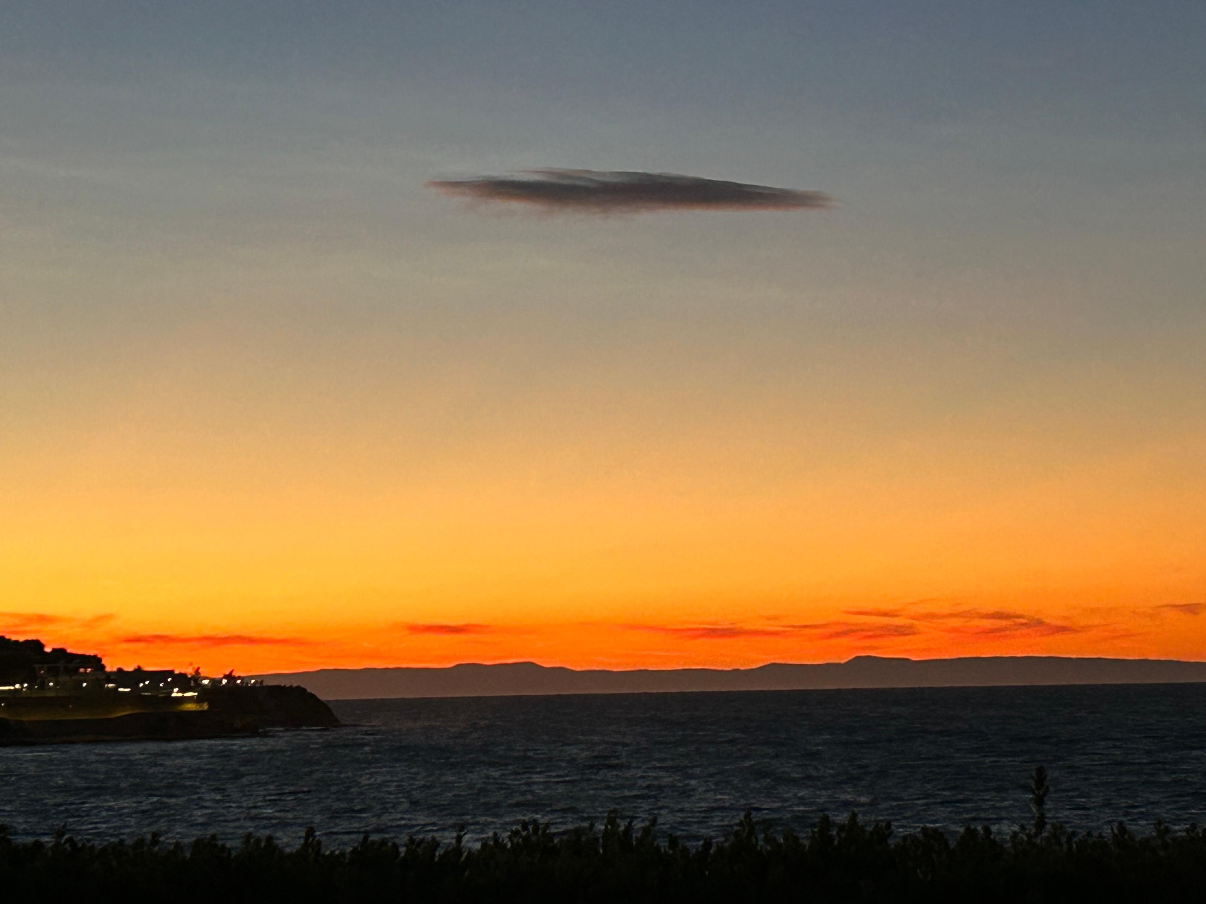 Sonnenuntergang, blick von der Terrasse