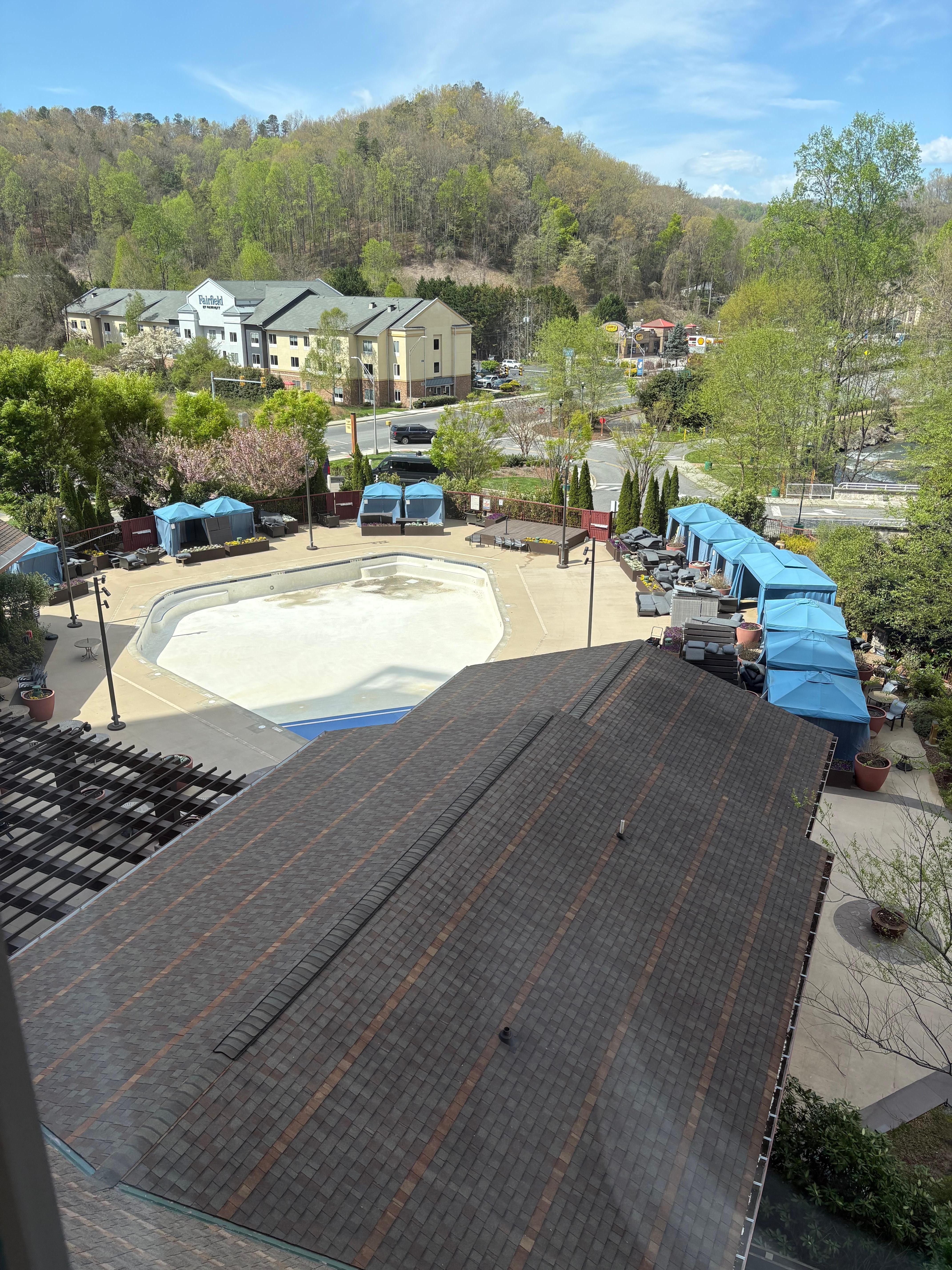 Outdoor pool area